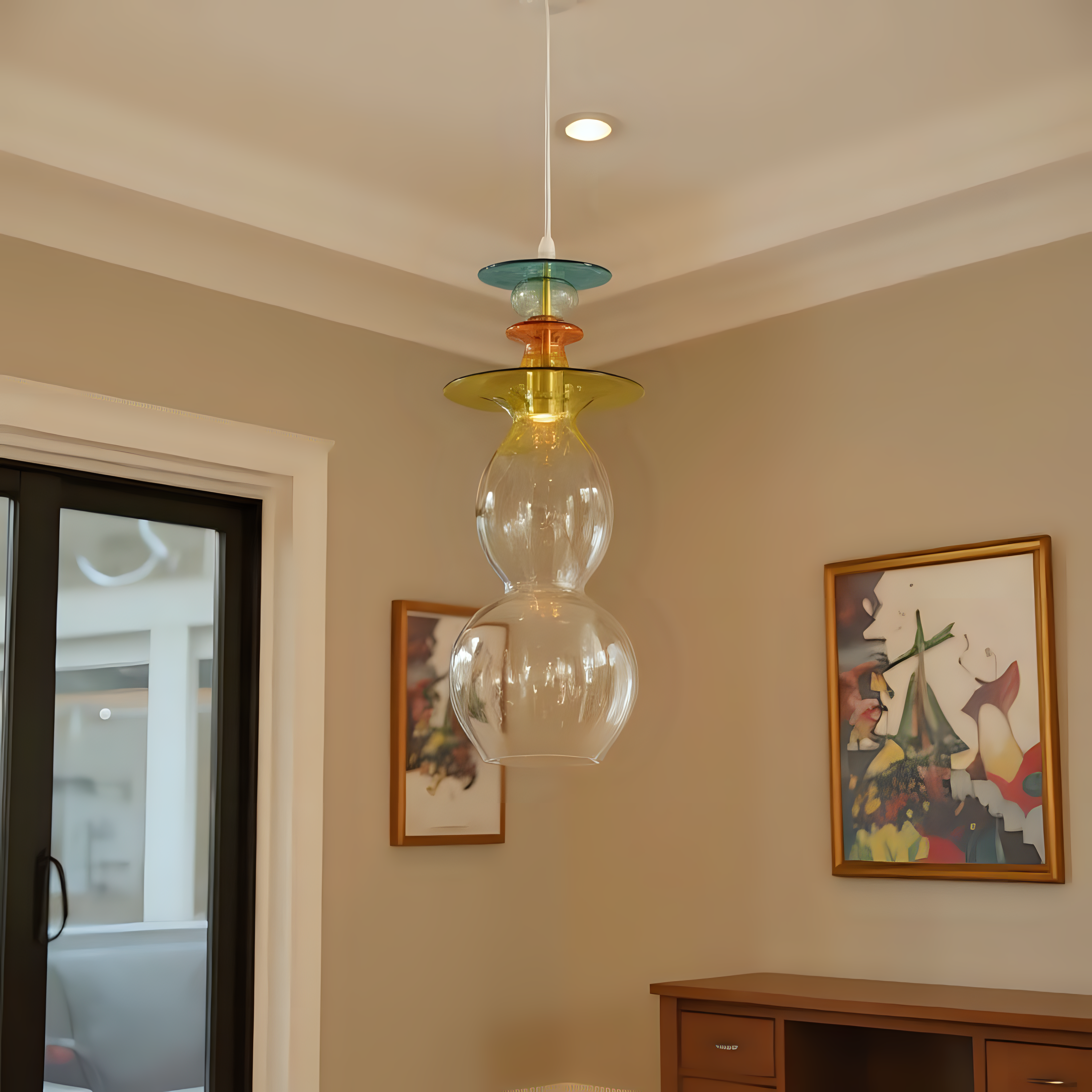 Hand Blown Glass Pendant Light